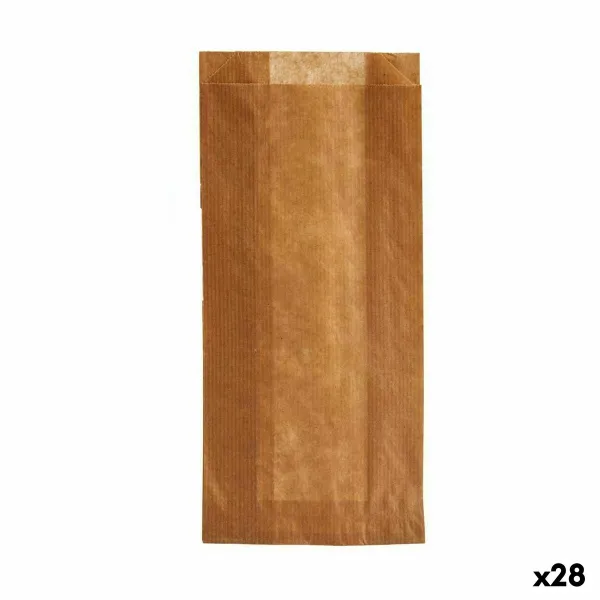 Reusable Food Bag Set Kinvara Brown Cellulose 10 x 34 cm 11,5 x 5 x 19,5 cm Compostable (28 Units)