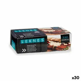 Набор многоразовых пищевых пакетов Leknes Белый полиэтилен 22 x 35 cm 21,5 x 1 x 34 cm 14,3 x 5,3 x 4,4 cm (30 штук)