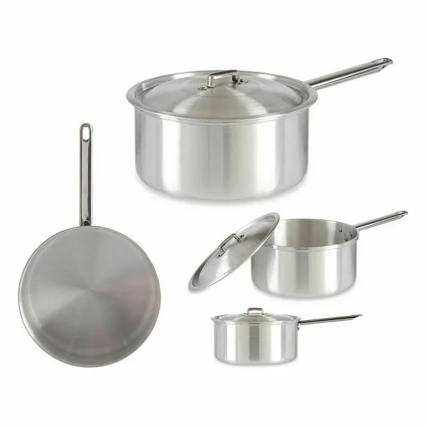 Saucepan with Lid Kinvara Silver Aluminium Ø 24 cm 5 L 43 x 15,5 x 26 cm 26 x 15,5 x 43 cm (10 Units)