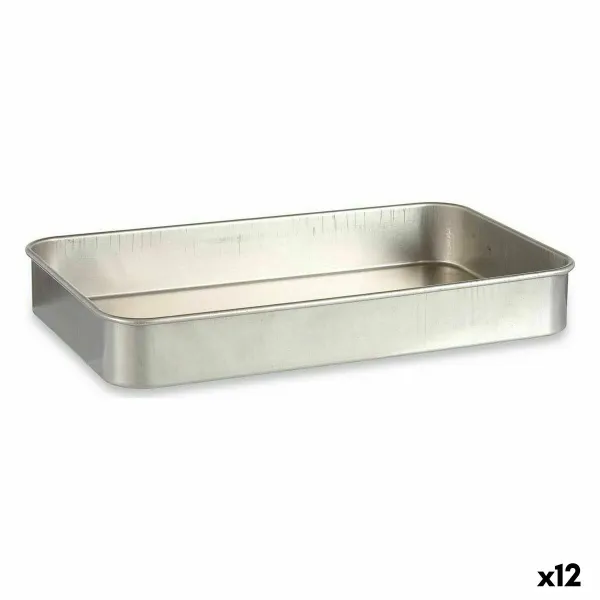 Paistovuoka Kinvara Hopeinen Alumiini 28,5 x 6,5 x 46 cm 46 x 6,5 x 28,5 cm 46 x 7 x 28,5 cm (12 osaa)