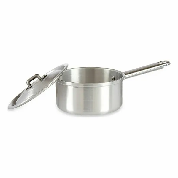 Saucepan with Lid Kinvara Silver Aluminium Ø 14 cm 1 L 28 x 9 x 16 cm 16 x 9 x 28 cm (10 Units)
