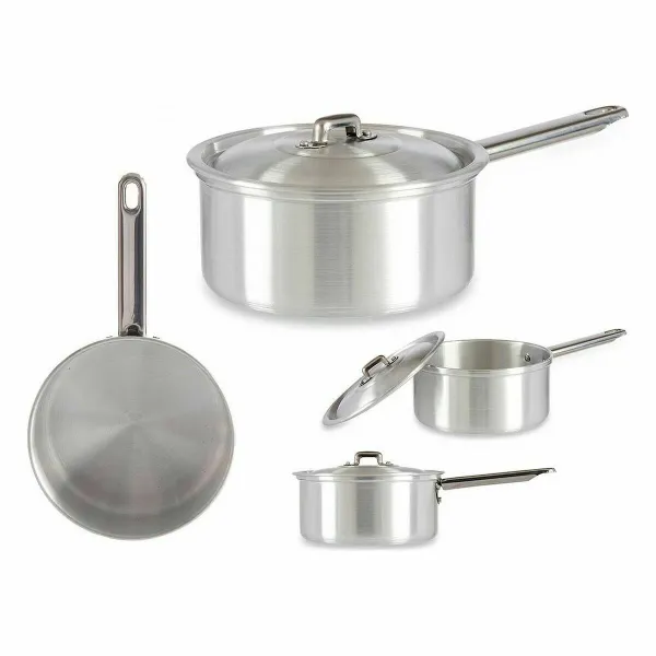 Saucepan with Lid Kinvara Silver Aluminium Ø 16 cm 1,5 L 30 x 10,5 x 18 cm 30,5 x 9 x 18 cm 18 x 10,5 x 30,5 cm (10 Units)
