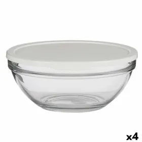 Круглая коробочка для завтраков с крышкой Pasabahce Chefs Белый 2,5 L (4 штук)