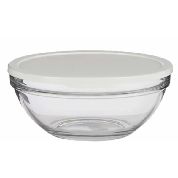 Круглая коробочка для завтраков с крышкой Pasabahce Chefs Белый 2,5 L (4 штук)