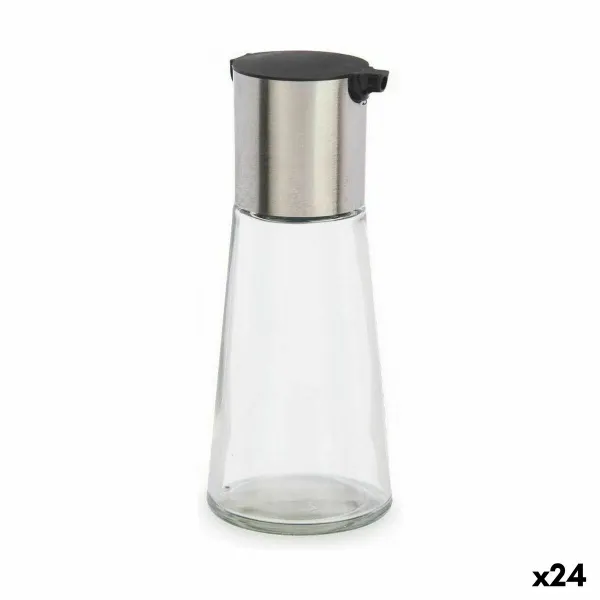 Indelis aliejui Vivalto Skaidrus Sidabras Metalinis stiklas Aliuminis polipropileno 230 ml 7 x 17 x 7 cm (24 vnt.)