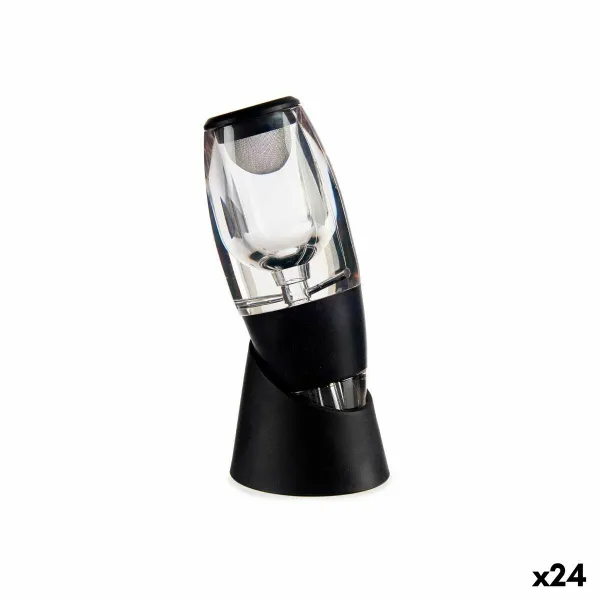 Vyno Aeratorių Kinvara Juoda Skaidrus Nerūdijantis plienas TPE Plastmasinis (24 vnt.)