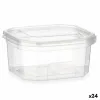Stačiakampė priešpiečių dėžutė su dangteliu Leknes Skaidrus polipropileno 370 ml (24 vnt.)