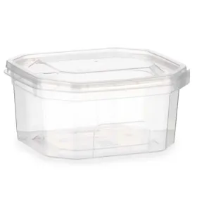 Rectangular Lunchbox with Lid Leknes Transparent polypropylene 370 ml (24 Units)