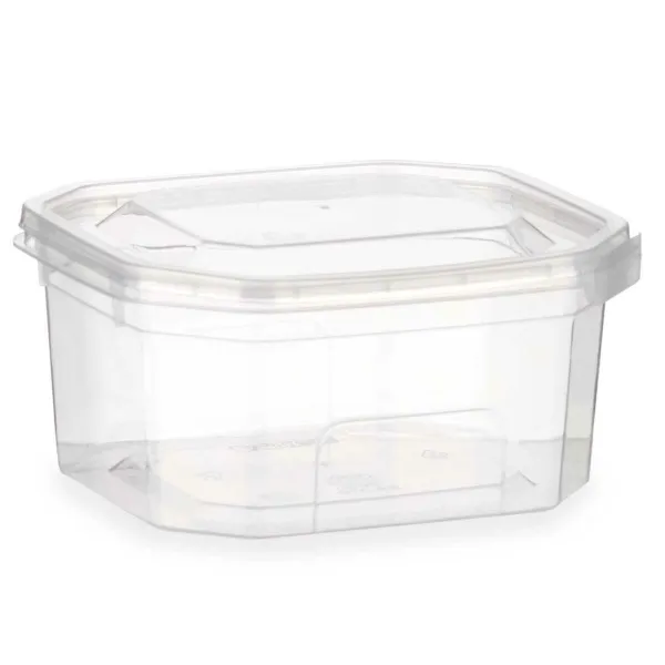 Rectangular Lunchbox with Lid Leknes Transparent polypropylene 370 ml (24 Units)