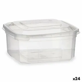 Rectangular Lunchbox with Lid Leknes Transparent polypropylene 500 ml (24 Units)