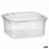 Rectangular Lunchbox with Lid Leknes Transparent polypropylene 500 ml (24 Units)