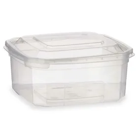 Taisnstūra Pusdienu kastīte ar Vāku Leknes Caurspīdīgs polipropilēns 500 ml (24 gb.)