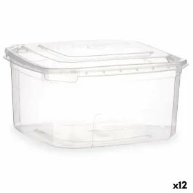 Rectangular Lunchbox with Lid Leknes Transparent polypropylene 1 L (12 Units)