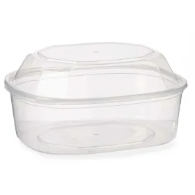 Rectangular Lunchbox with Lid Leknes Transparent polypropylene 1,5 L (8 Units)