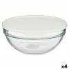 Круглая коробочка для завтраков с крышкой Pasabahce Chefs Белый 1,135 L (4 штук)