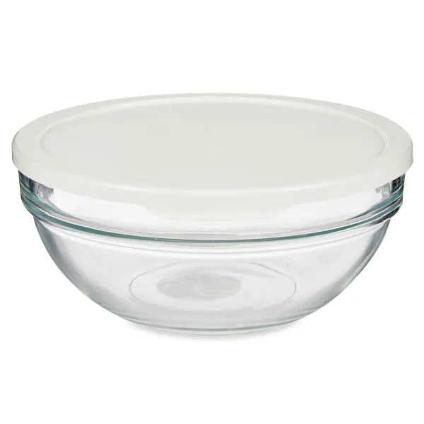 Круглая коробочка для завтраков с крышкой Pasabahce Chefs Белый 1,135 L (4 штук)