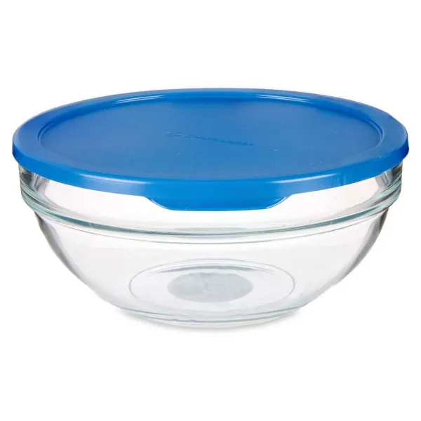 Круглая коробочка для завтраков с крышкой Pasabahce Chefs Синий 1,135 L (4 штук)