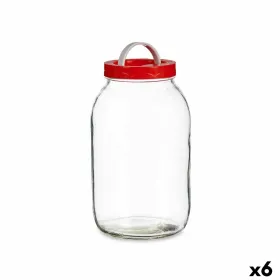 яс Vivalto Красный Прозрачный 3 L Крышка с ручкой (6 штук)