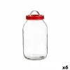 яс Vivalto Красный Прозрачный 3 L Крышка с ручкой (6 штук)
