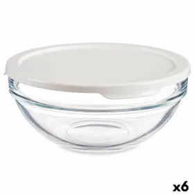 Круглая коробочка для завтраков с крышкой Pasabahce Chefs Белый 595 ml (6 штук)