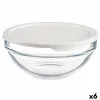 Круглая коробочка для завтраков с крышкой Pasabahce Chefs Белый 595 ml (6 штук)