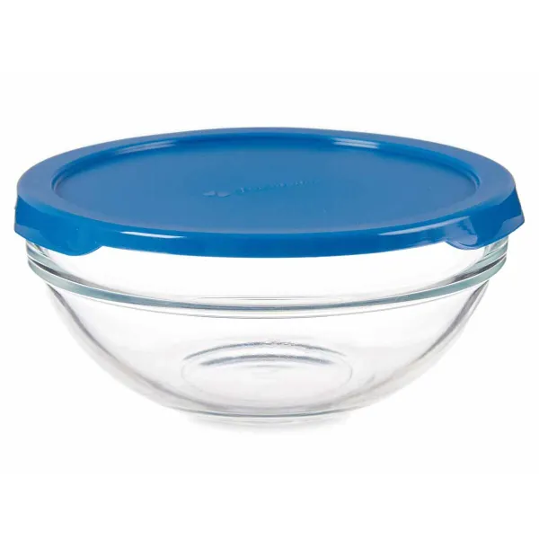 Круглая коробочка для завтраков с крышкой Pasabahce Chefs Синий 595 ml (6 штук)
