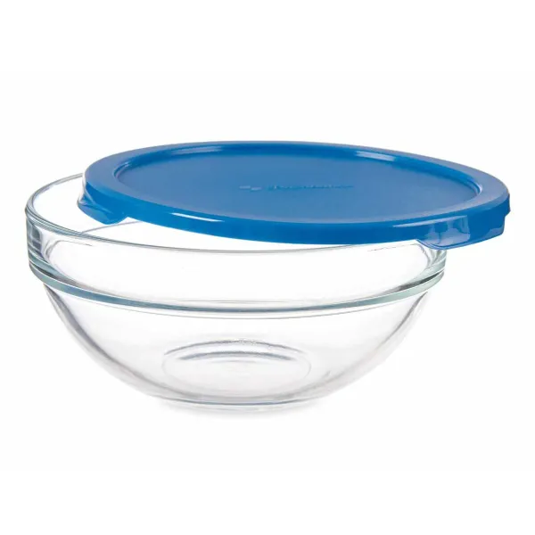 Круглая коробочка для завтраков с крышкой Pasabahce Chefs Синий 595 ml (6 штук)