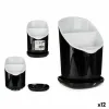 Cutlery Drainer Kinvara White Black Plastic 12 x 19 x 12,5 cm Dinner suit (12 Units)