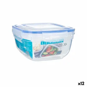 Hermētiska Pusdienu Kastīte Leknes Caurspīdīgs polipropilēns Kvadrāta 1,5 L (12 gb.)