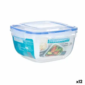 Hermetiška priešpiečių dėžutė Leknes Skaidrus Plastmasinis Kvadratai 2,4 L (12 vnt.)