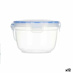 Hermetic Lunch Box Leknes Transparent polypropylene Cylinder 1,2 L (12 Units)