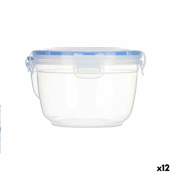 Hermētiska Pusdienu Kastīte Leknes Caurspīdīgs polipropilēns Cilindrs 1,2 L (12 gb.)