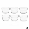 Kulhosetti Pasabahce Motto Läpinäkyvä Lasi 200 ml 29,7 x 6 x 16 cm (8 osaa)