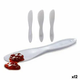 Peilių rinkinys Kinvara Balta Plastmasinis 18 x 10 x 1 cm 18 x 3,5 x 1 cm 3 Dalys (12 vnt.)