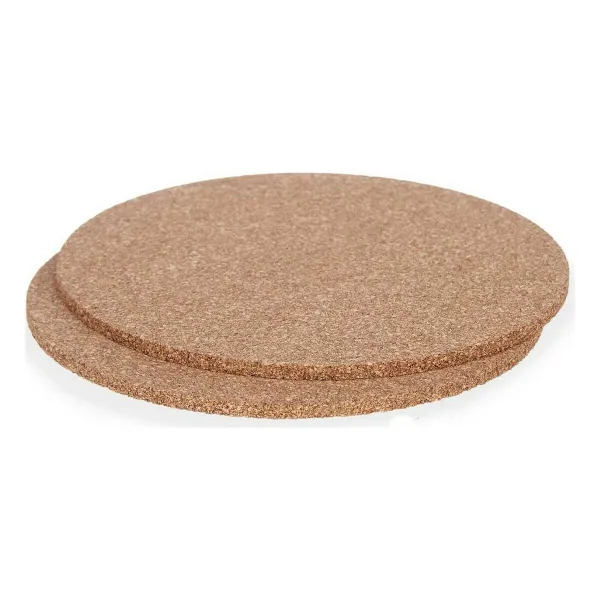 Pannunalussetti Kinvara Luonnollinen Korkki 18 x 1 x 18 cm 18 x 0,5 x 18 cm Tabletti (12 osaa)