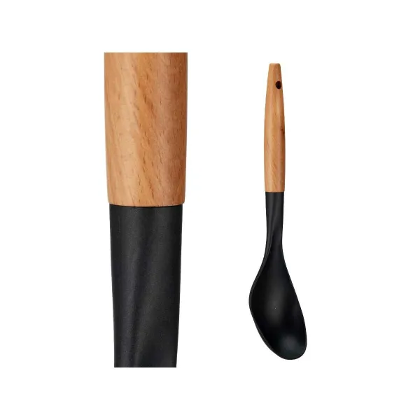 Ladle Kinvara Black Natural Wood Plastic 7 x 33,5 x 3,5 cm 7 x 33,5 cm 33,5 x 33,5 x 3,5 cm (12 Units)