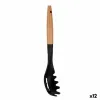 Makaronu Karote Kinvara Melns Dabisks Koks Plastmasa 6 x 33,5 x 6 cm 6 x 33,5 cm (12 gb.)