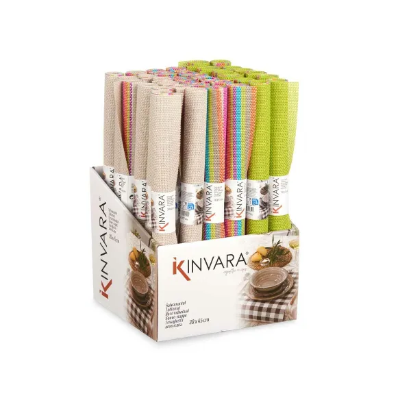 Подставка под горячее Kinvara Коричневый Зеленый Разноцветный 45 x 30 x 0,1 cm 3 x 31 x 3 cm Лучи (36 штук)