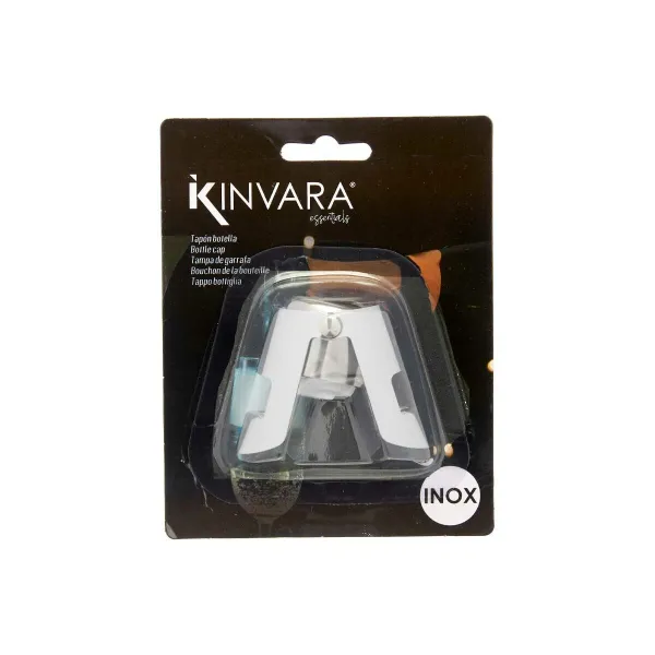Champagne stopper Kinvara Silver Silicone Stainless steel Plastic 6 x 5,5 x 3,5 cm Hermetic (12 Units)