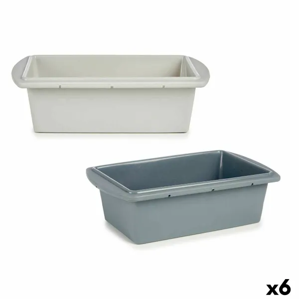 Kakkuvuoka Kinvara Vaaleanharmaa Tumman harmaa Silikoni 1,5 L 16 x 7 x 27,5 cm Sokerikakku (6 osaa)