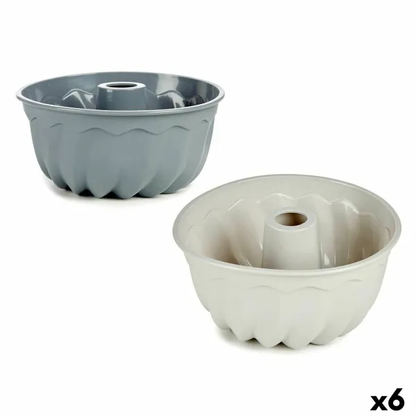 Baking Mould Kinvara Light grey Dark grey Silicone 22 x 10 x 22 cm Ring (6 Units)
