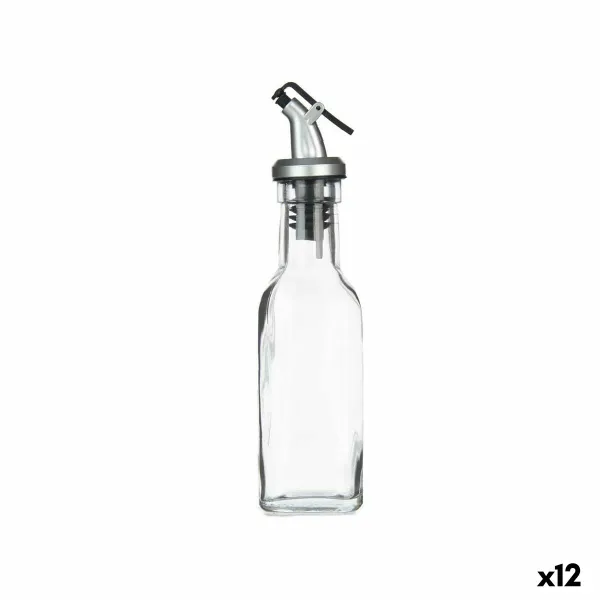 Indelis aliejui Vivalto Skaidrus stiklas Silikoninis Plienas polipropileno Plastmasinis 180 ml 5 x 20 x 5 cm (12 vnt.)