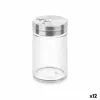Garšvielu Plaukts Vivalto 5 x 8,5 x 5 cm Caurspīdīgs Sudrabains (12 gb.)