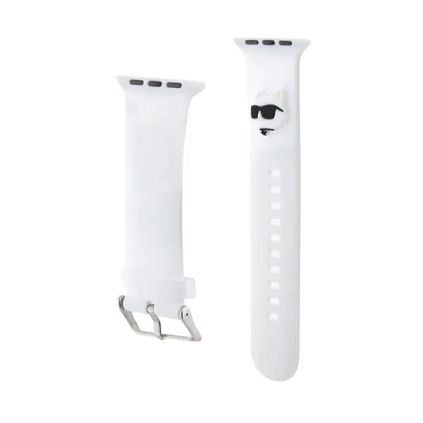 Karl Lagerfeld 3D Rubber Choupette Head NFT - Strap for Apple Watch 42/44/45/49 mm (white)