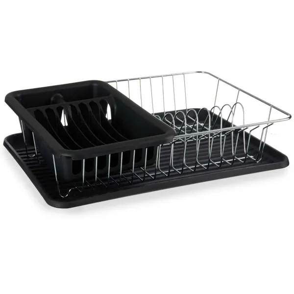Draining Rack for Kitchen Sink Kinvara Black 43,5 x 11 x 33,5 cm (4 Units)