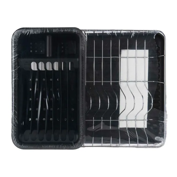 Draining Rack for Kitchen Sink Kinvara Black 43,5 x 11 x 33,5 cm (4 Units)