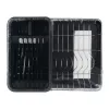 Draining Rack for Kitchen Sink Kinvara Black 43,5 x 11 x 33,5 cm (4 Units)
