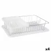 Kuivausteline tiskialtaaseen Kinvara Valkoinen 43,5 x 11 x 33,5 cm (4 osaa)