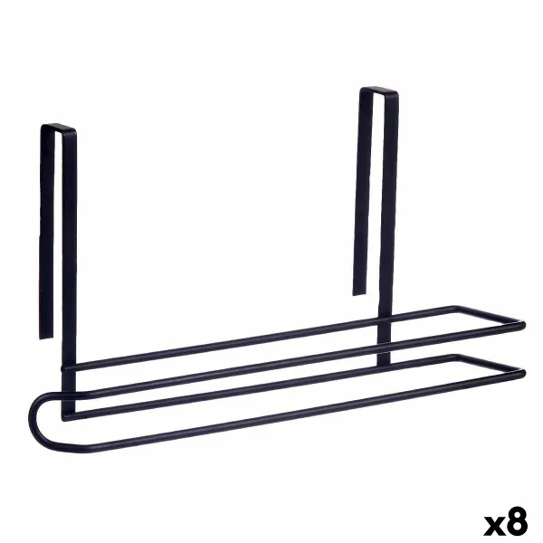 Virtuvės popieriaus laikiklis Kinvara Juoda Metalinis Geležis 34 x 17,3 x 10,5 cm (8 vnt.)