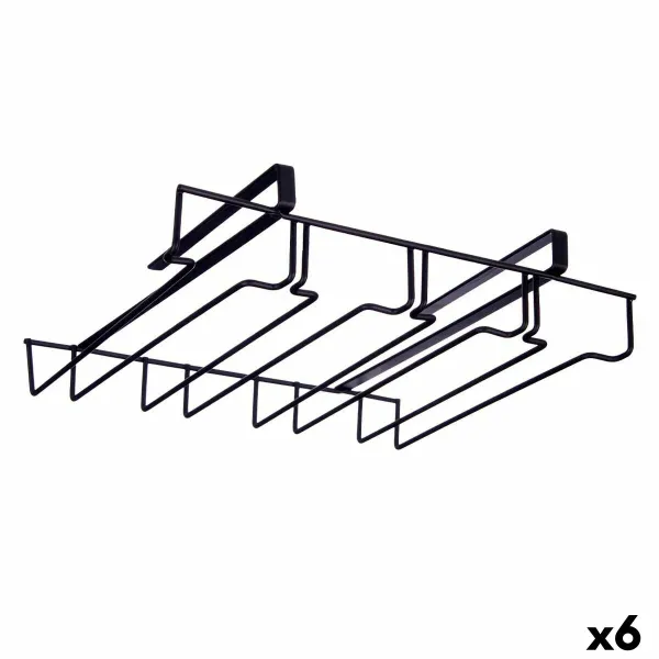 Taurių laikiklis Kinvara Metalinis Geležis 36 x 7,5 x 26 cm 7 x 7,5 x 26 cm (6 vnt.)